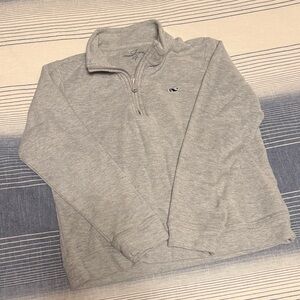 Vineyard Vines Boys Gray Quarter-Zip Sweater